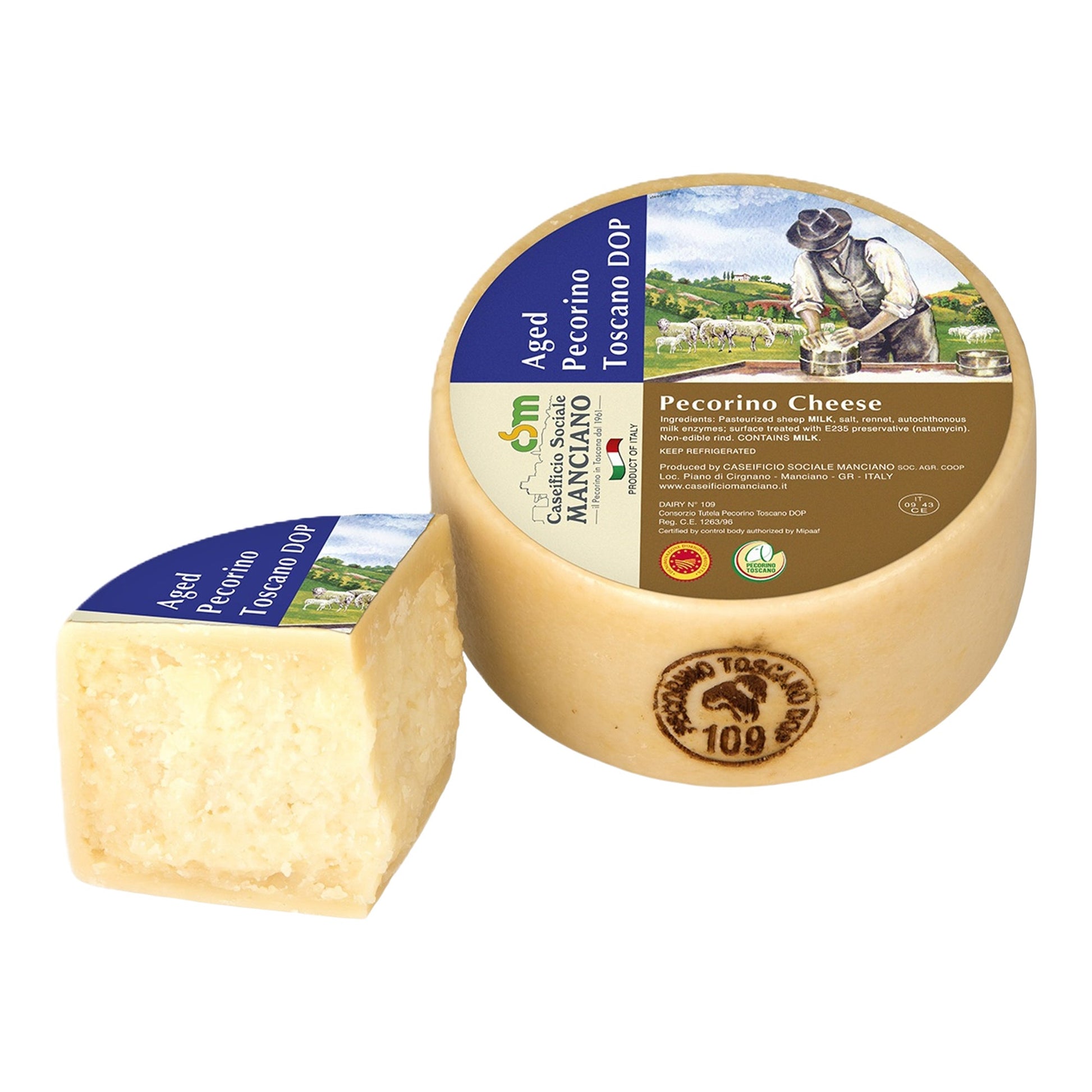 Caseificio Sociale Manciano Pecorino Toscano Wheel, 2 kg average weight* - image 1