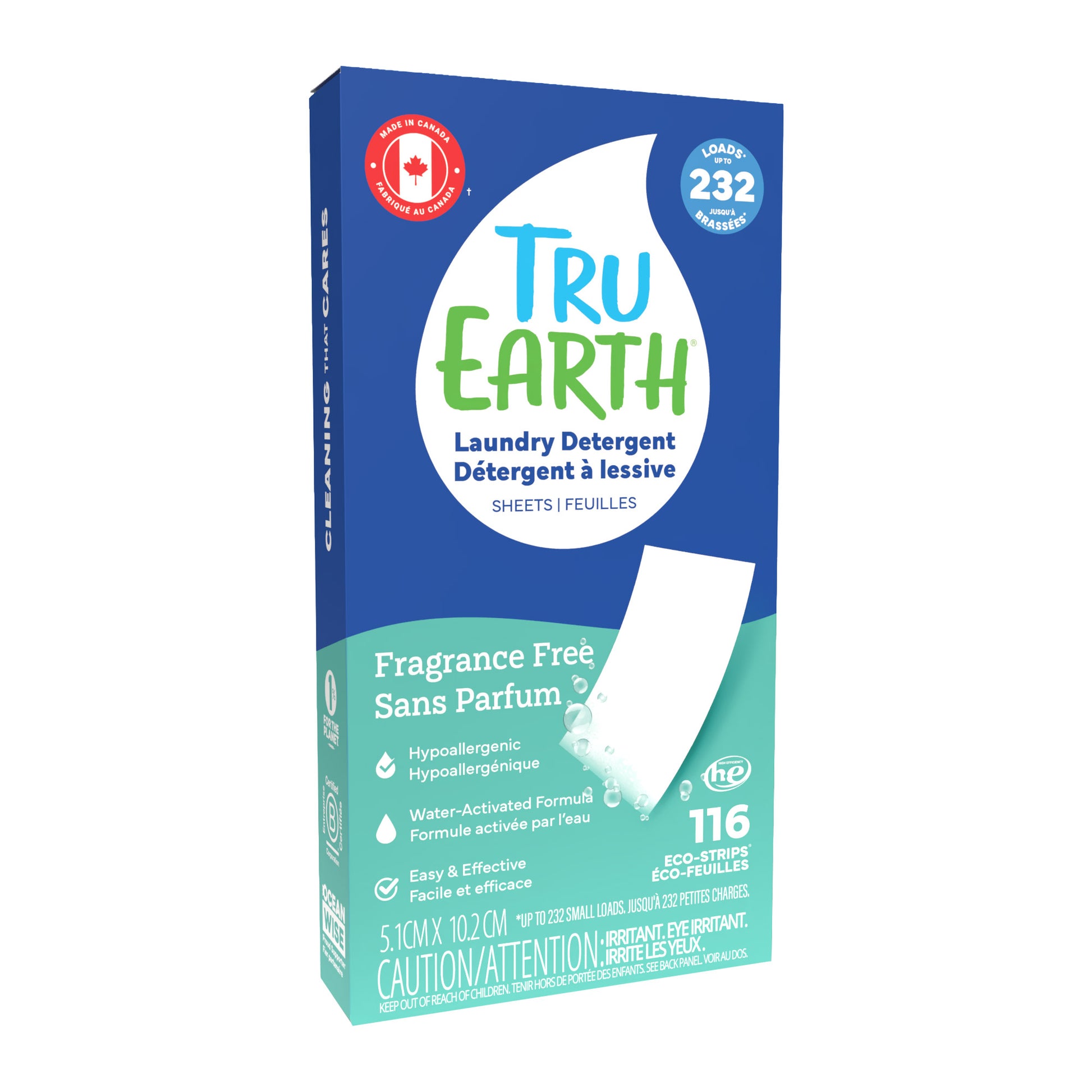 Tru Earth Eco-Strips Unscented Laundry Detergent, 116 Wash Loads - image 1