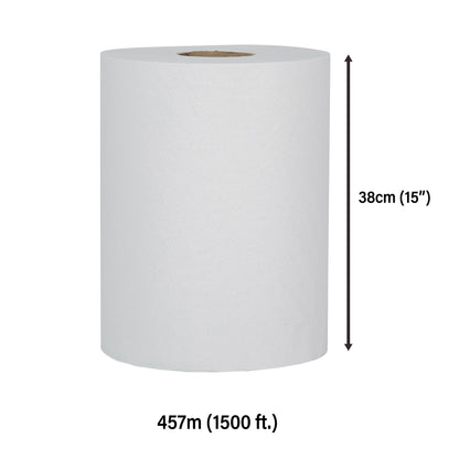 White Swan Single Ply Paper Towel Rolls, 20.3 cm × 152.4 m, 12-pack - image 3