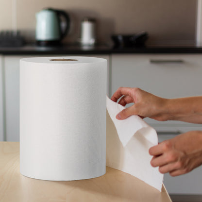 White Swan Single Ply Paper Towel Rolls, 20.3 cm × 152.4 m, 12-pack - image 4