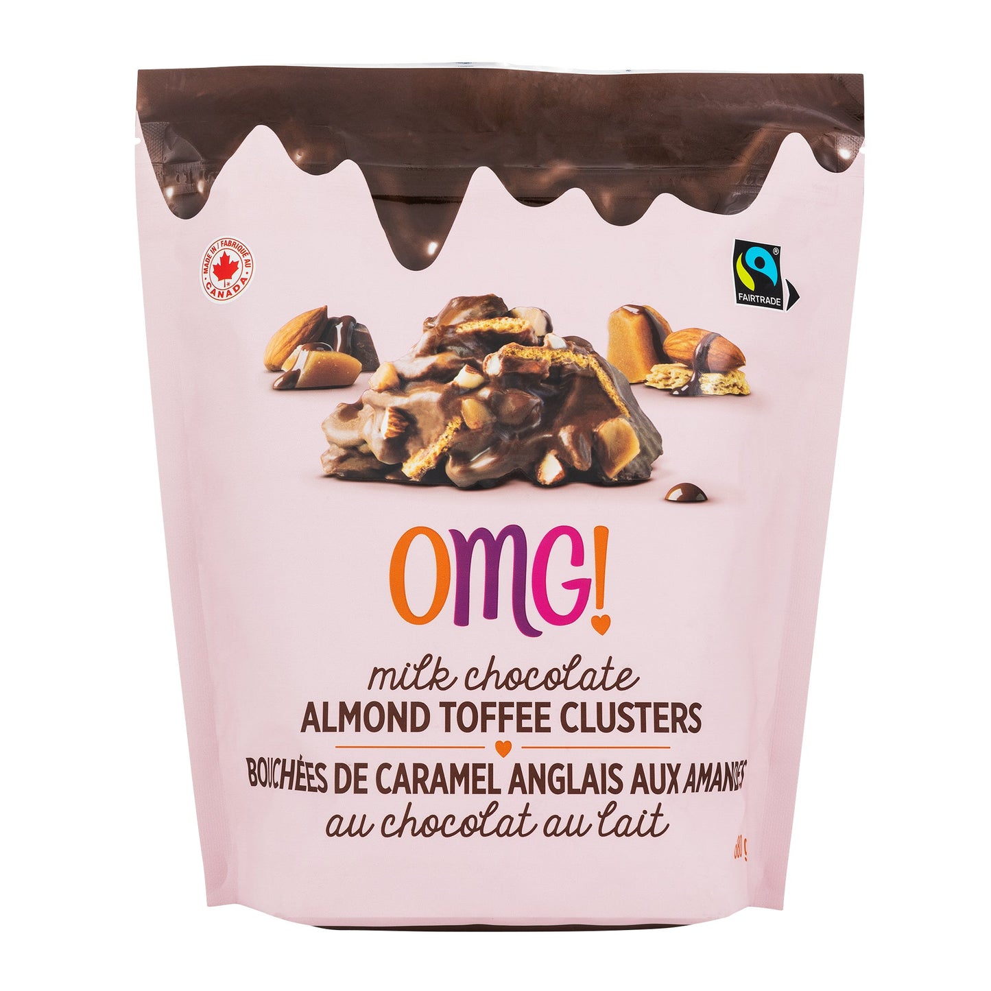 OMG! Milk Chocolate Almond & Toffee Clusters, 680 g — product image