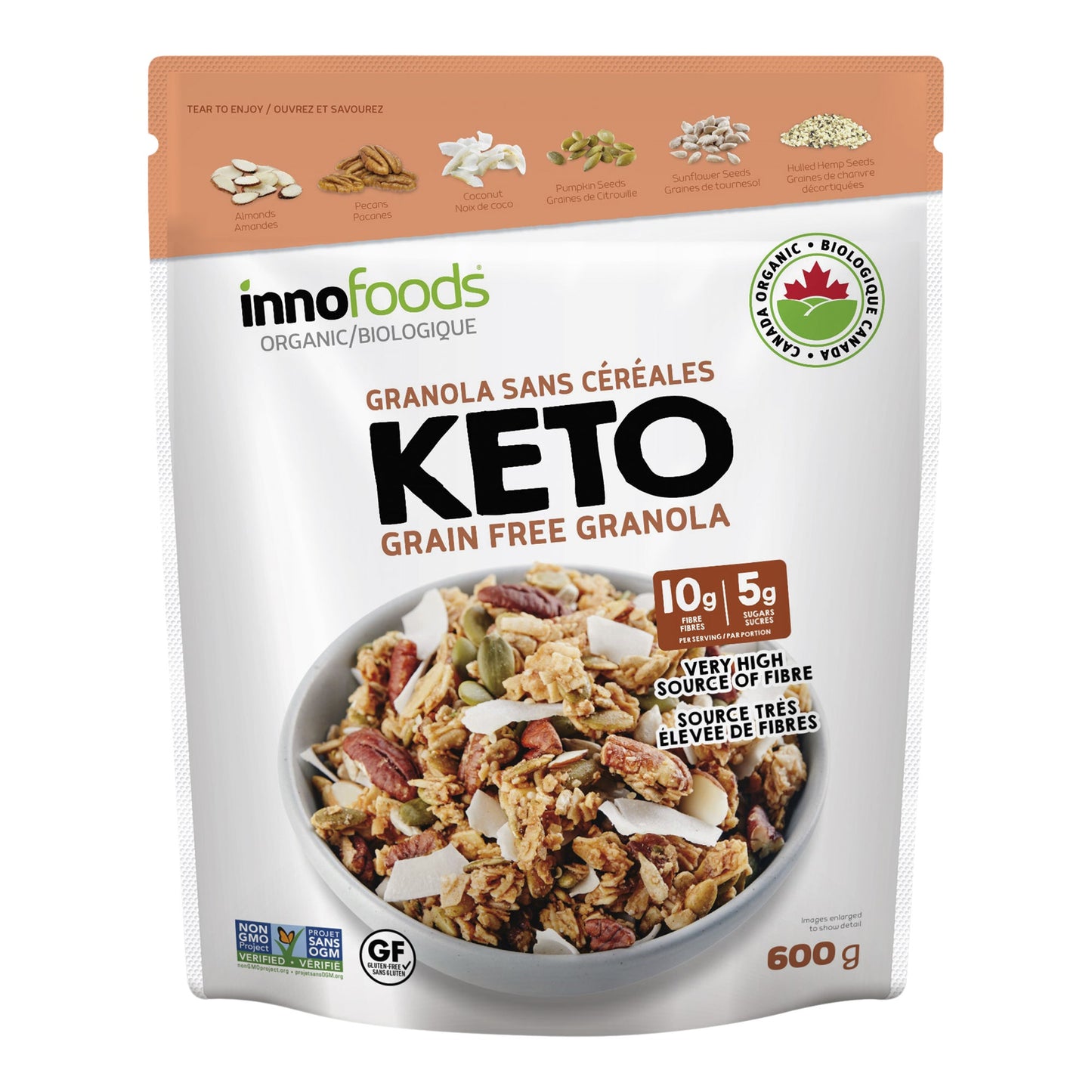 Inno Foods Organic Keto Grain Free Granola, 600 g - image 1