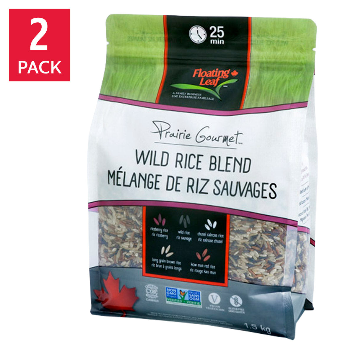 Floating Leaf Wild Rice Blend, 2 x 1.5 kg - image 1