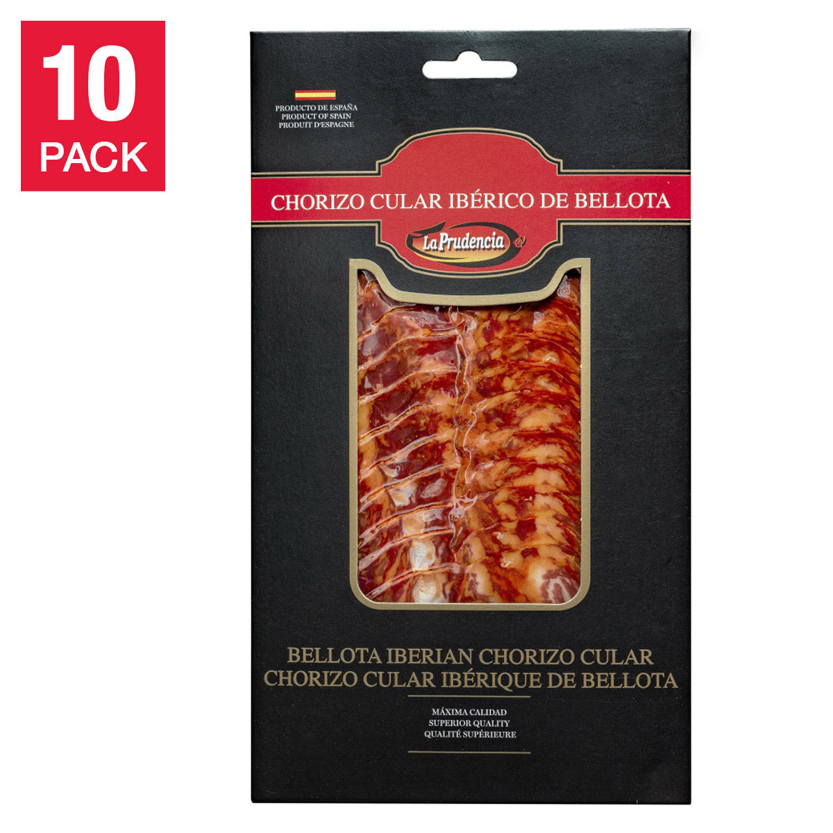 La Prudencia Presliced Bellota Iberian Chorizo Cular 100 g (3.5 oz) x 10 pack - image 1