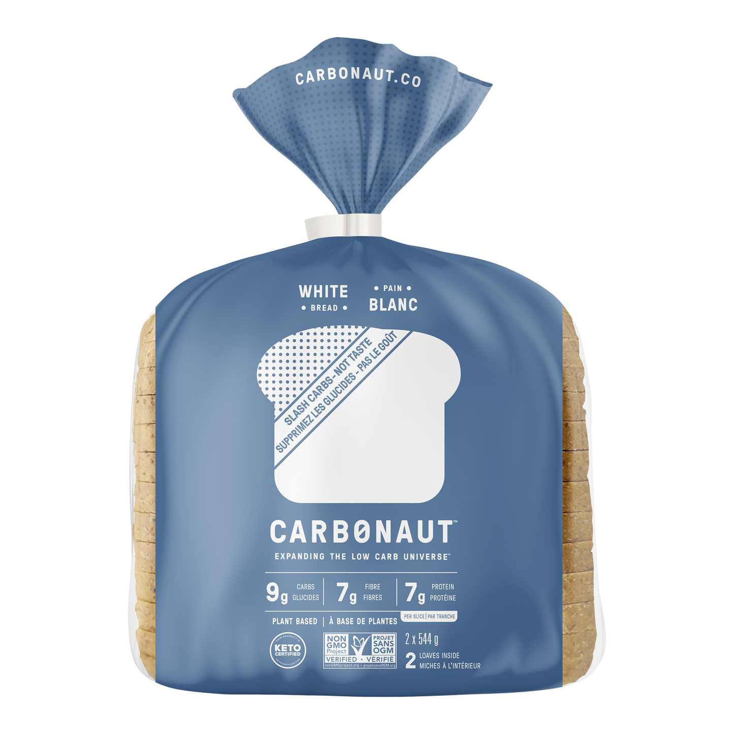 Carbonaut White Bread, 2 x 544 g - image 1