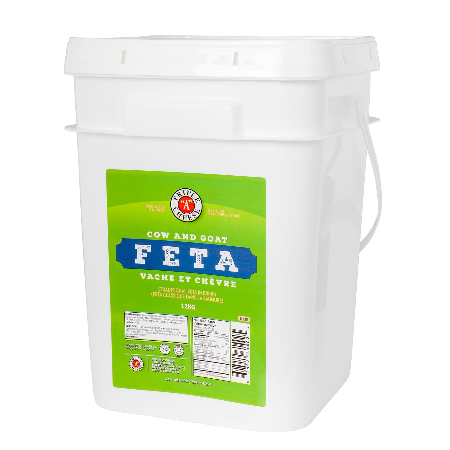 Triple A Cheese Cow & Goat Feta, 12 kg - image 1