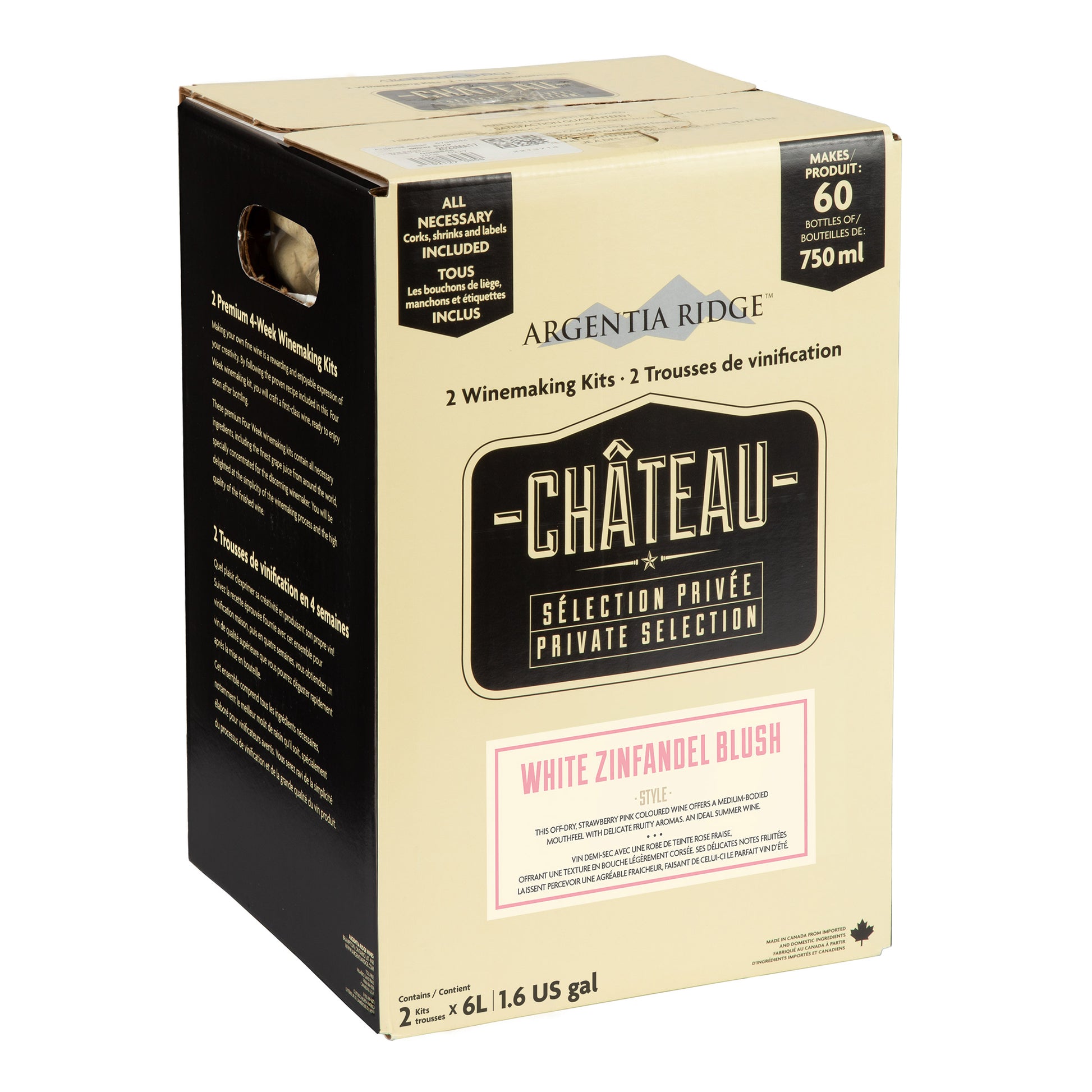 Argentia Ridge Château Private Selection White Zinfandel Wine Kit - image 1