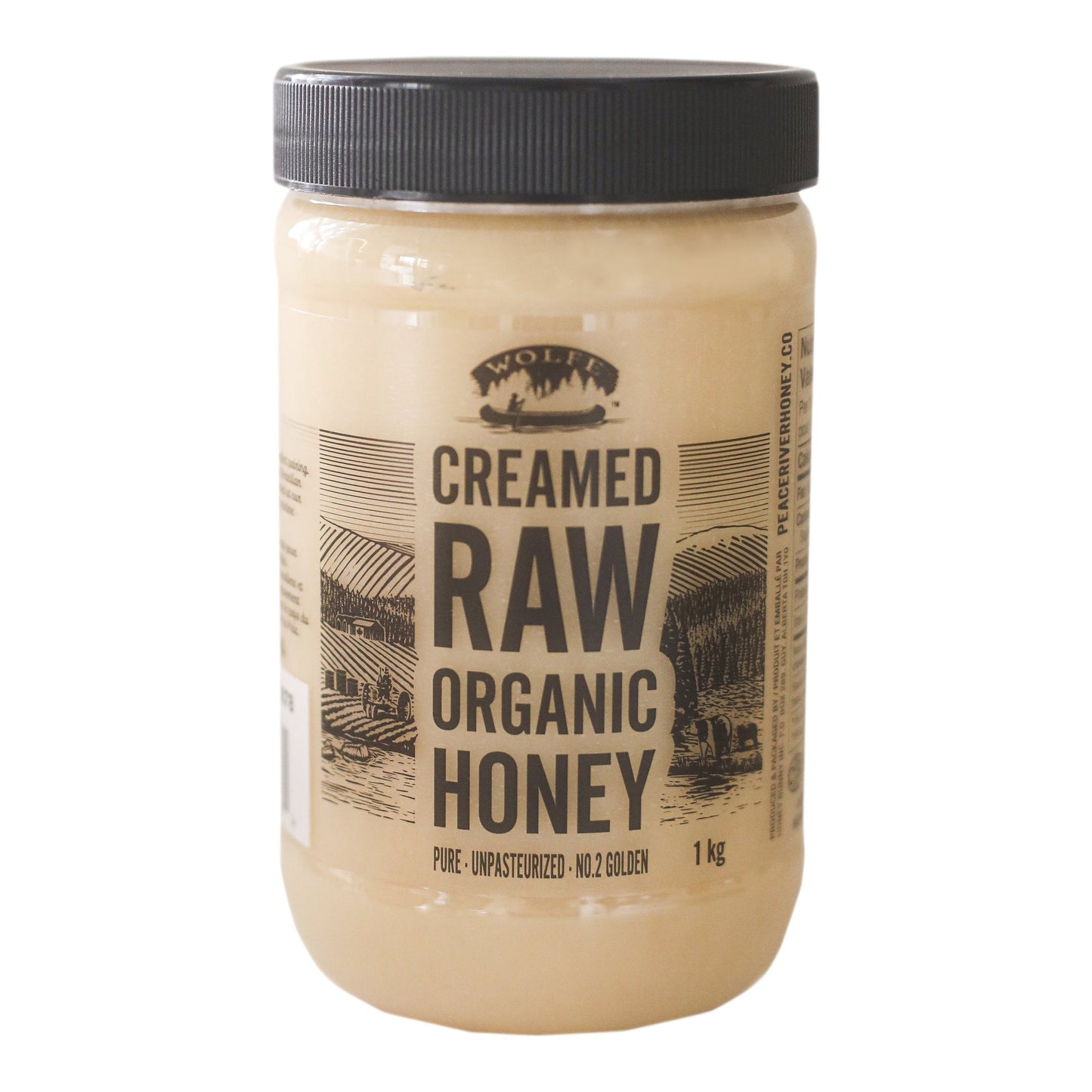 Wolfe Creamed Raw Organic Honey, 1 kg - image 1