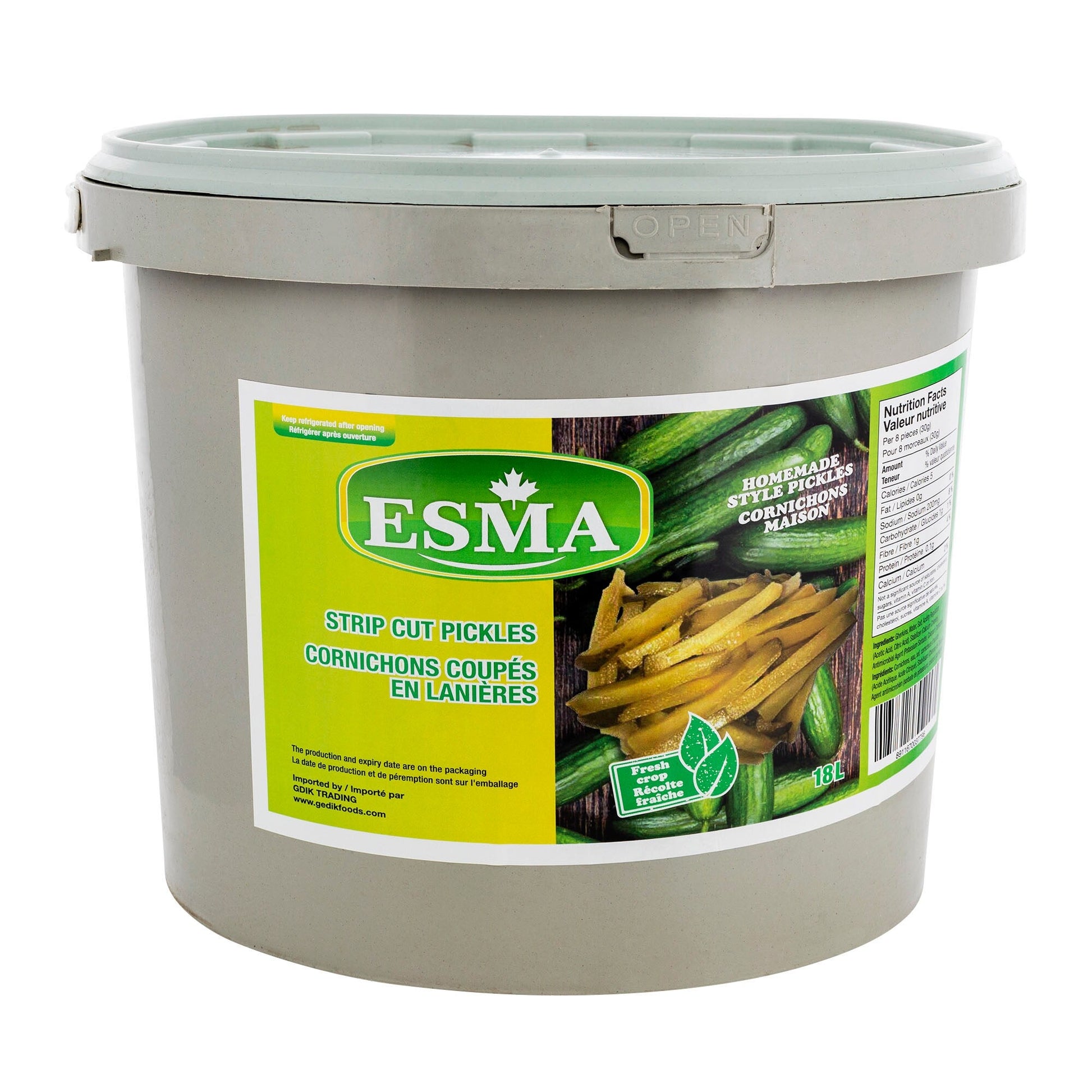 Esma Strip Cut Pickles, 18 L - image 1