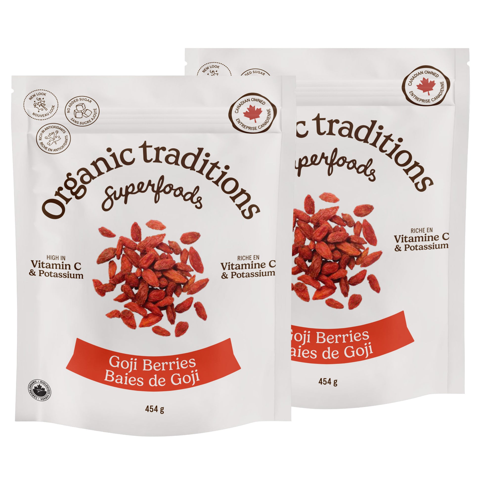 Organic Traditions Goji Berries, 2 x 454 g - image 1