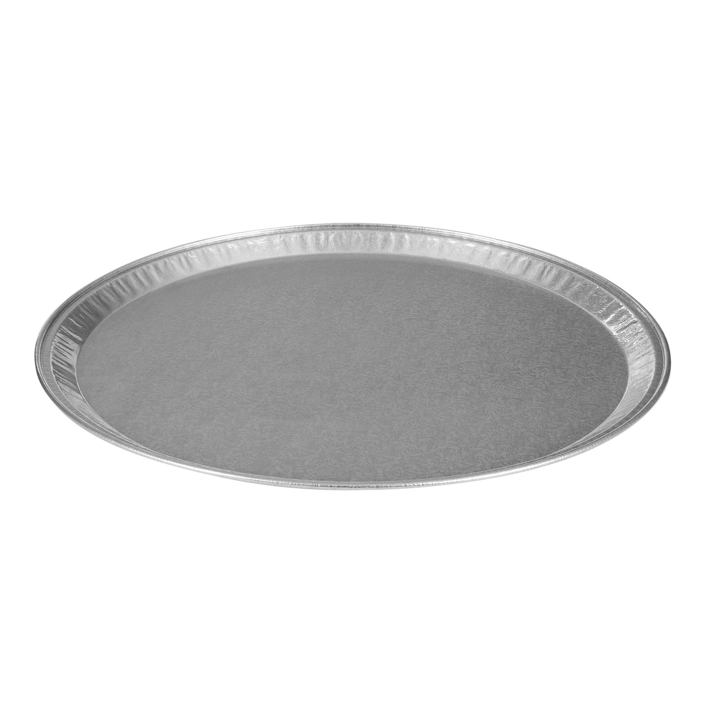 Titan 40.6 cm (16 in) Round Aluminum Embossed Catering Trays, Pack of 25 - image 1