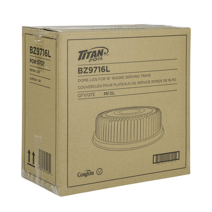Titan 40.6 cm (16 in) Round Catering Tray Dome Lids, Pack of 25 - image 2