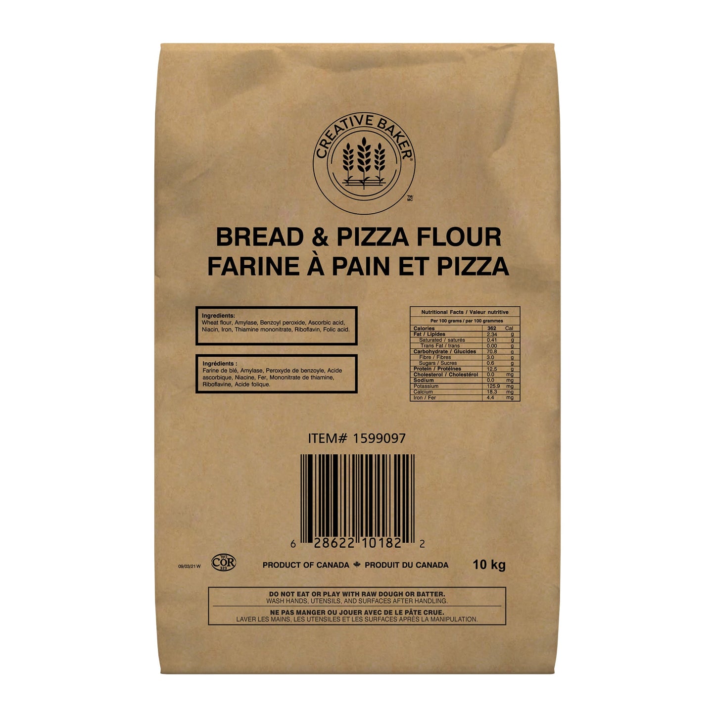 Creative Baker Bread and Pizza Flour, 10 kg - image 1