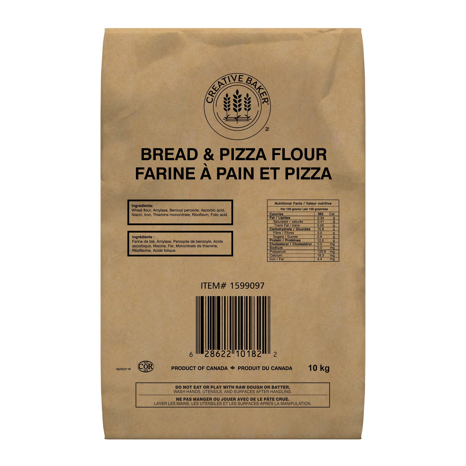 Creative Baker Bread and Pizza Flour, 10 kg - image 1