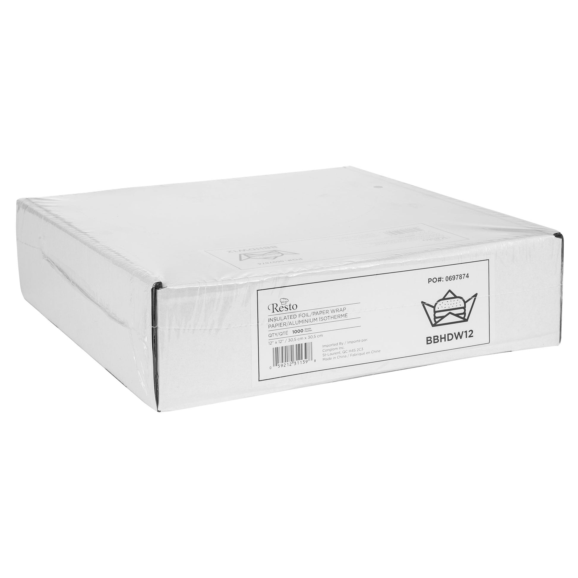 Resto Foil Paper Wraps, 12 in × 12 in.  Pack of 1,000 - image 2