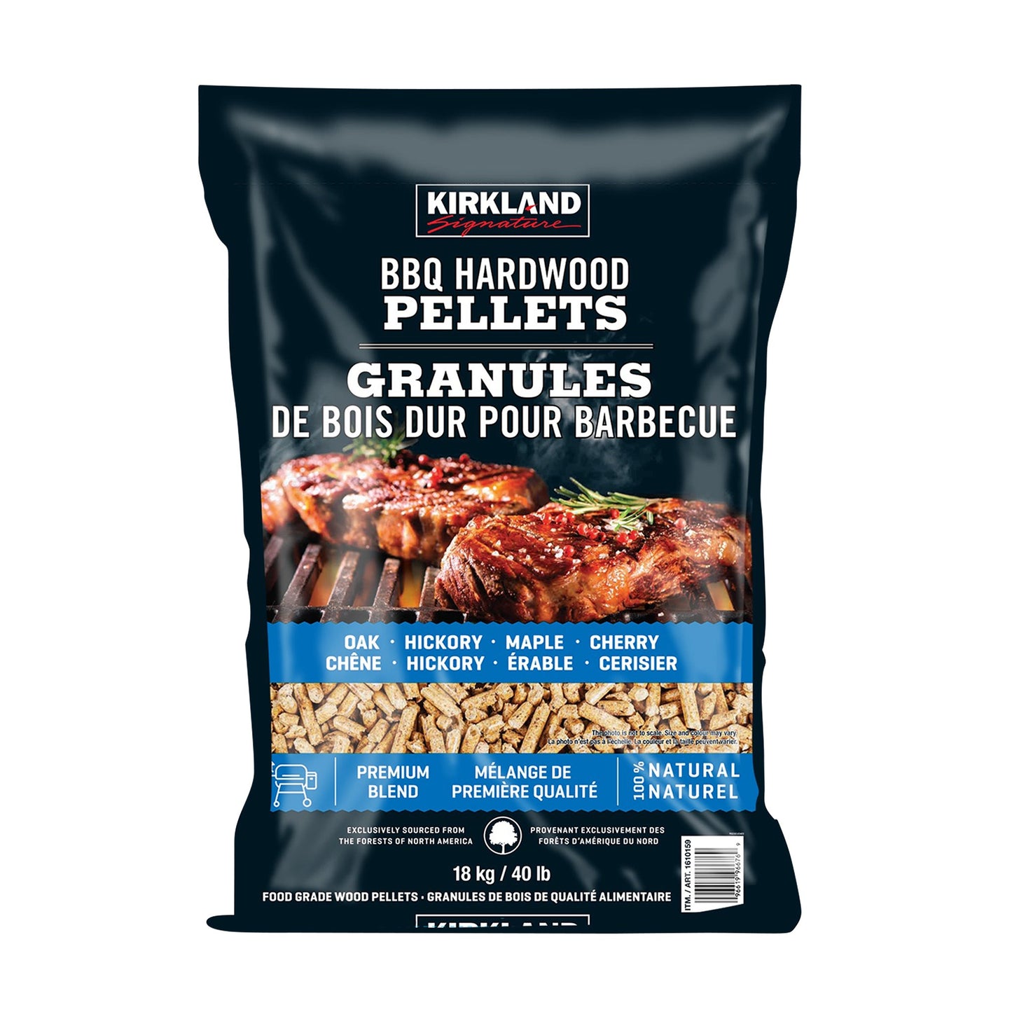 Kirkland Signature Premium Blend BBQ Hardwood Pellets, 40 lb - image 1