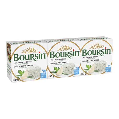 Boursin Garlic & Fine Herbs, 3 x 150 g - image 1
