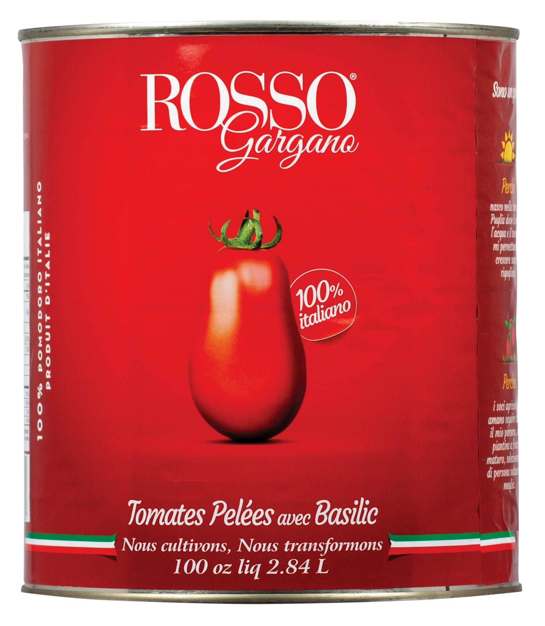 Rosso Whole Peeled Tomatoes, 2.84 L - image 1