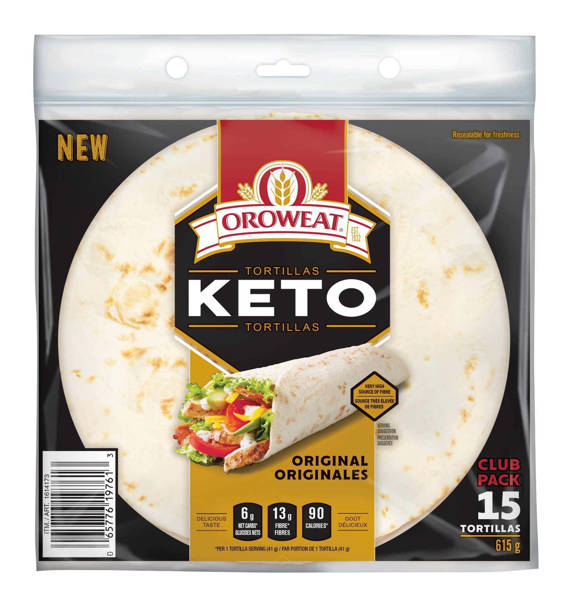 Oroweat 7-in Keto Tortillas, Pack of 15 - image 1