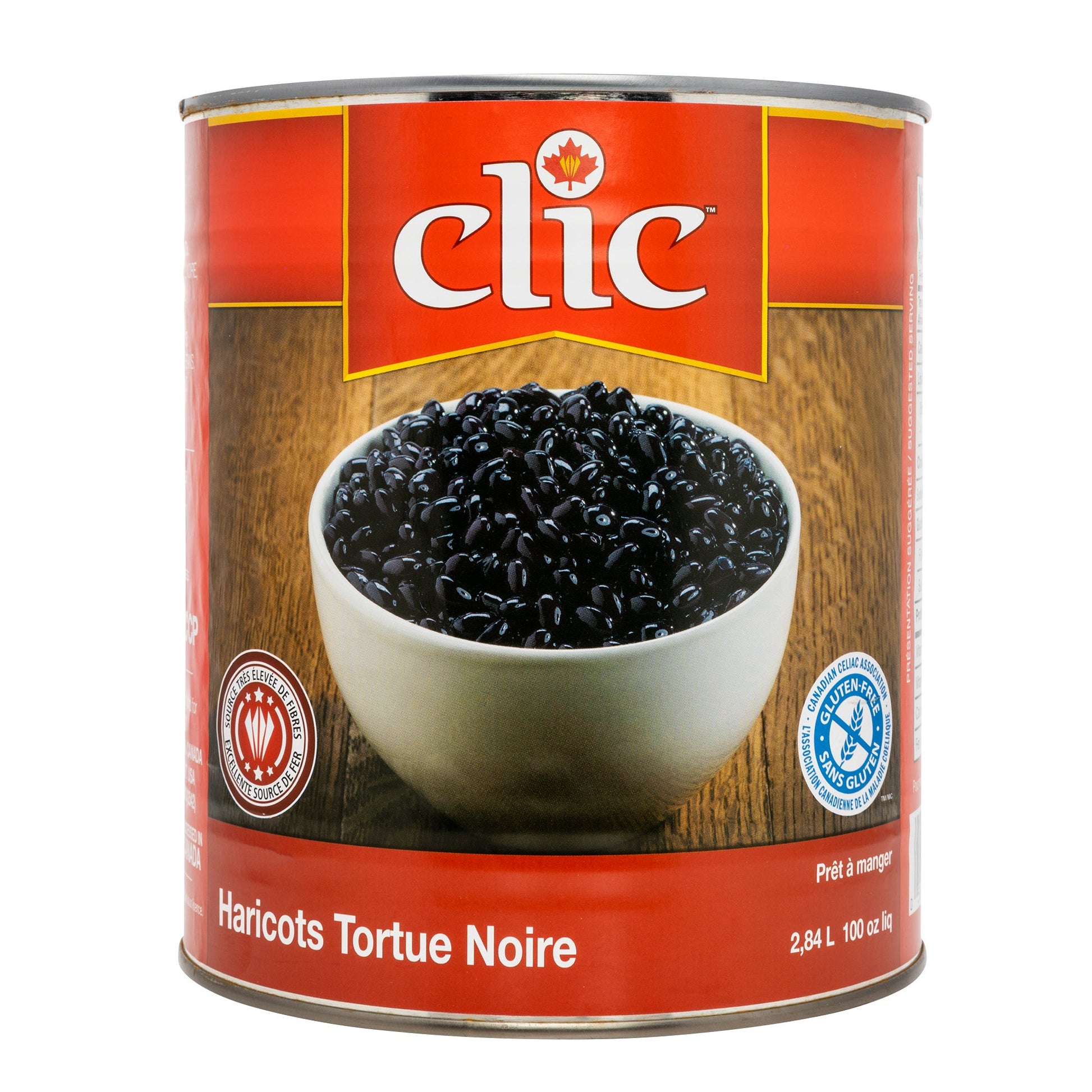 Clic Canned Black Turtle Beans, 2.84 L - image 1