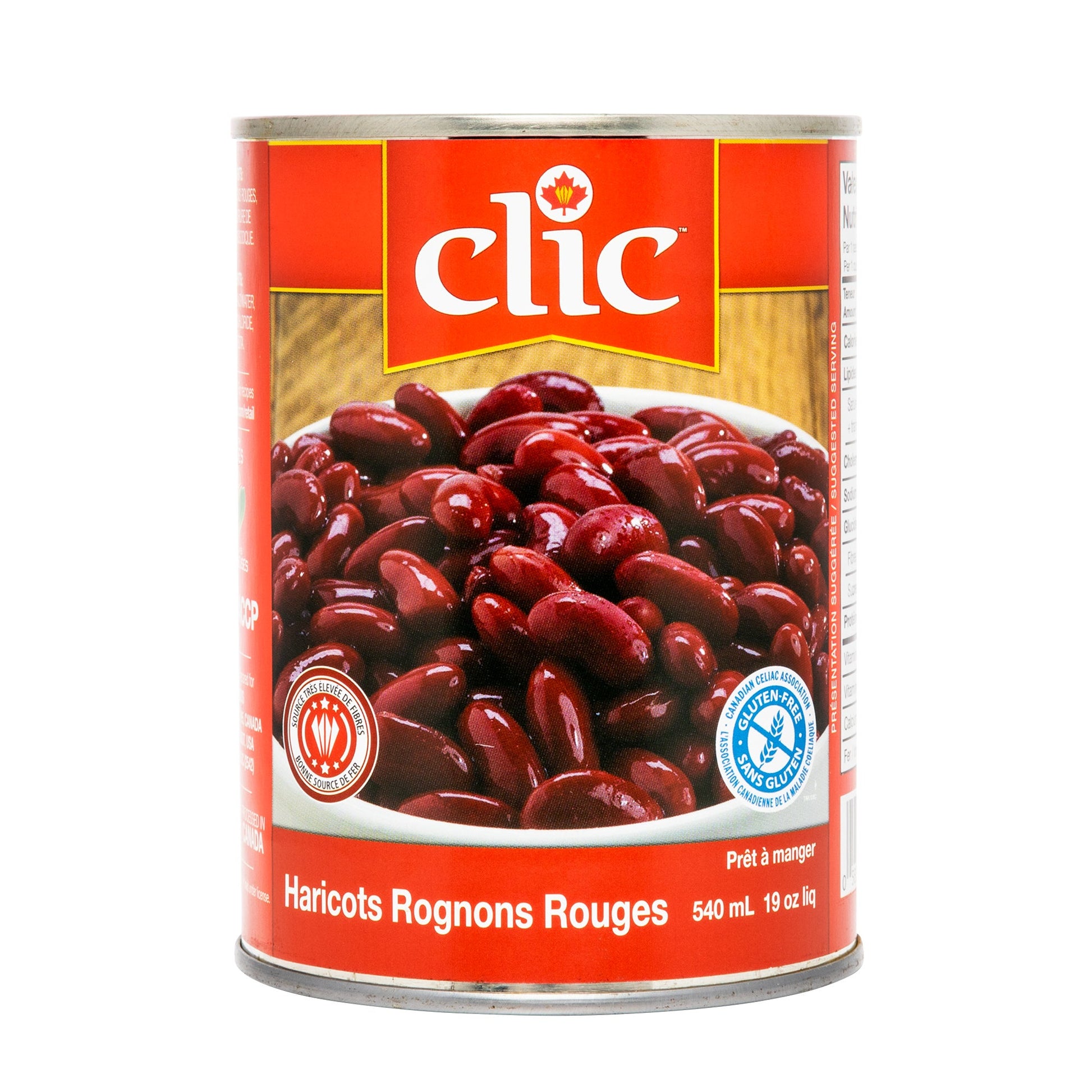 Clic Red Kidney Beans, 12 x 540 mL - image 1
