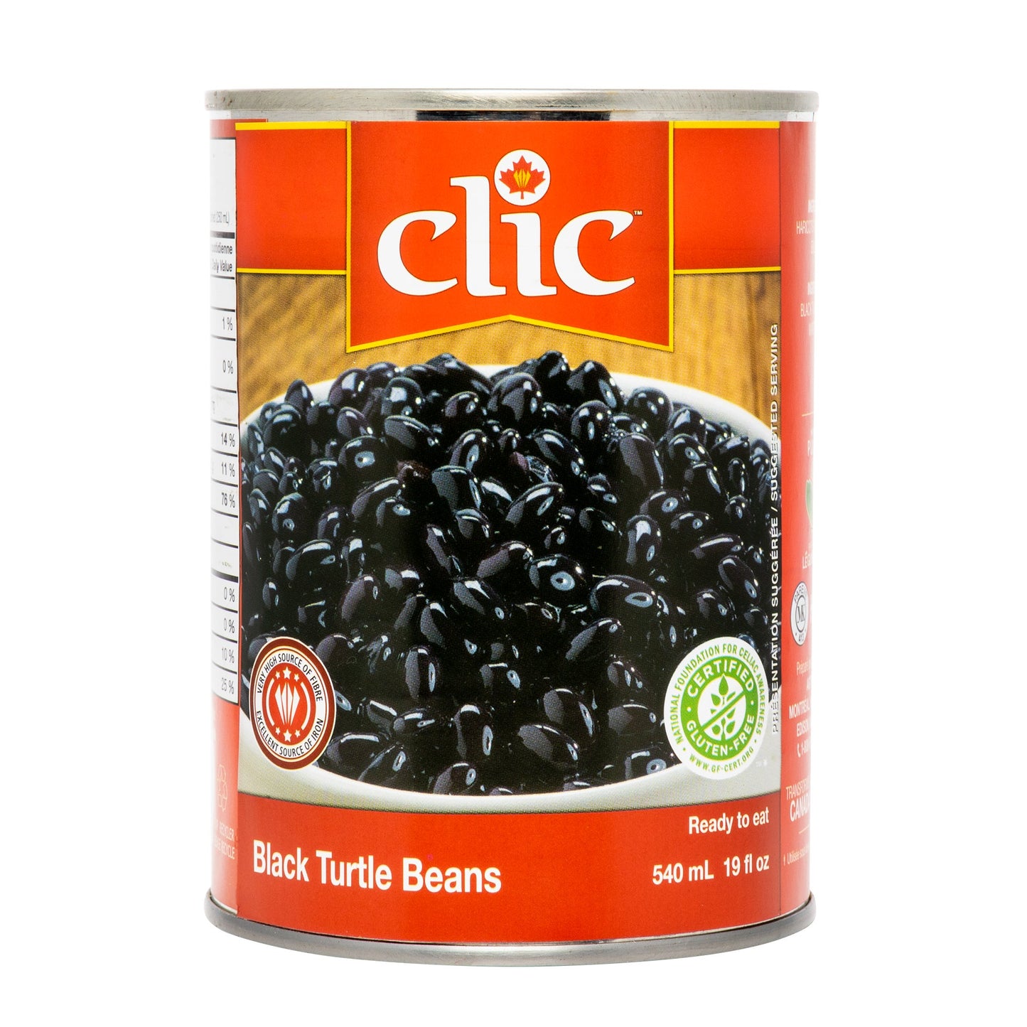 Clic Black Turtle Beans, 12 x 540 mL - image 2