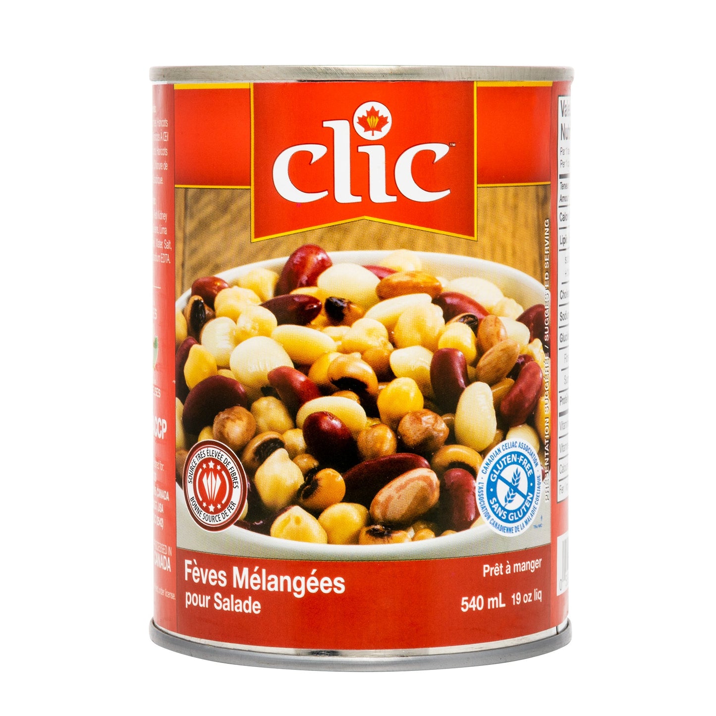 Clic Salad Bar Mixed Beans, 12 x 540 mL - image 1