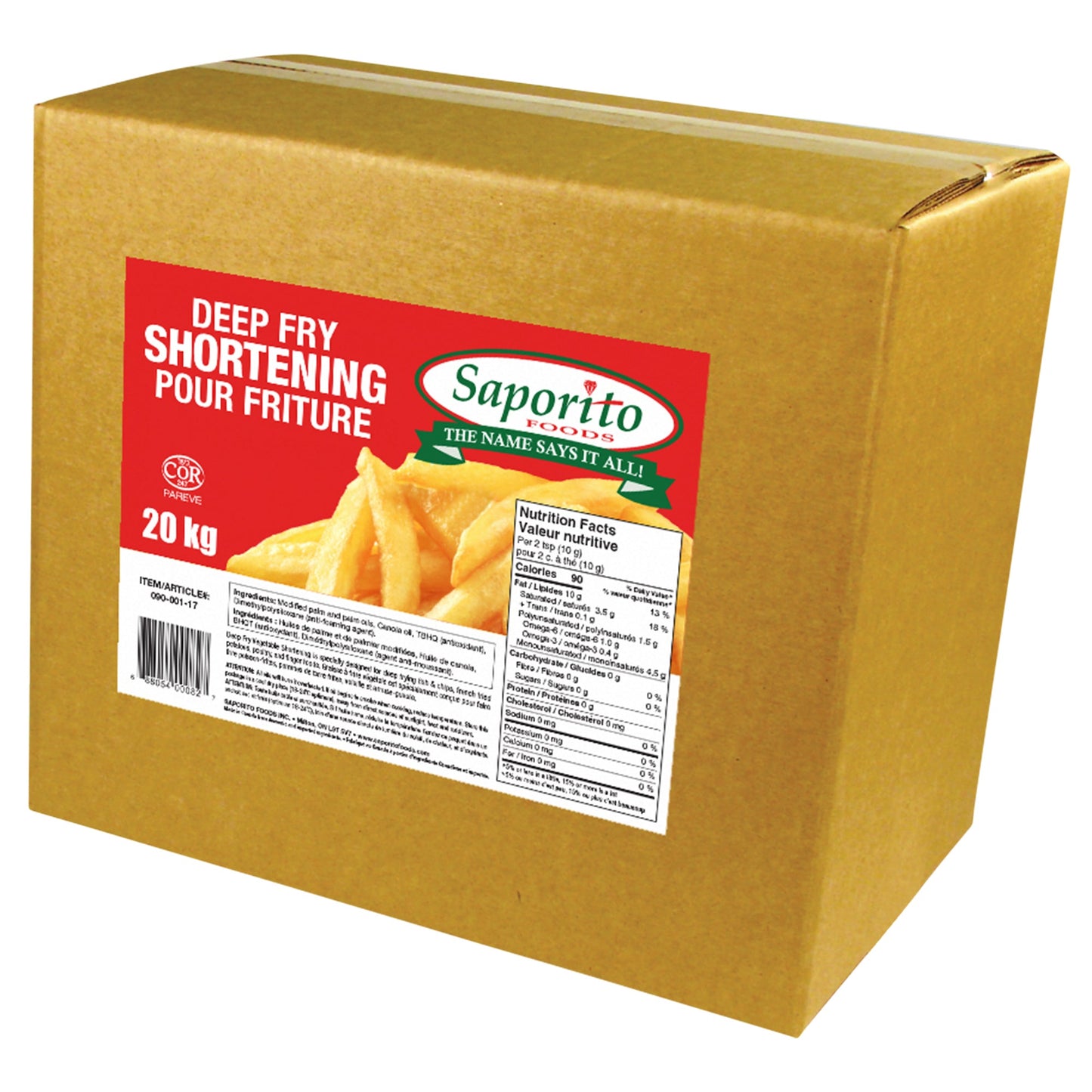 Saporito Deep Fry Shortening, 20 kg - image 1