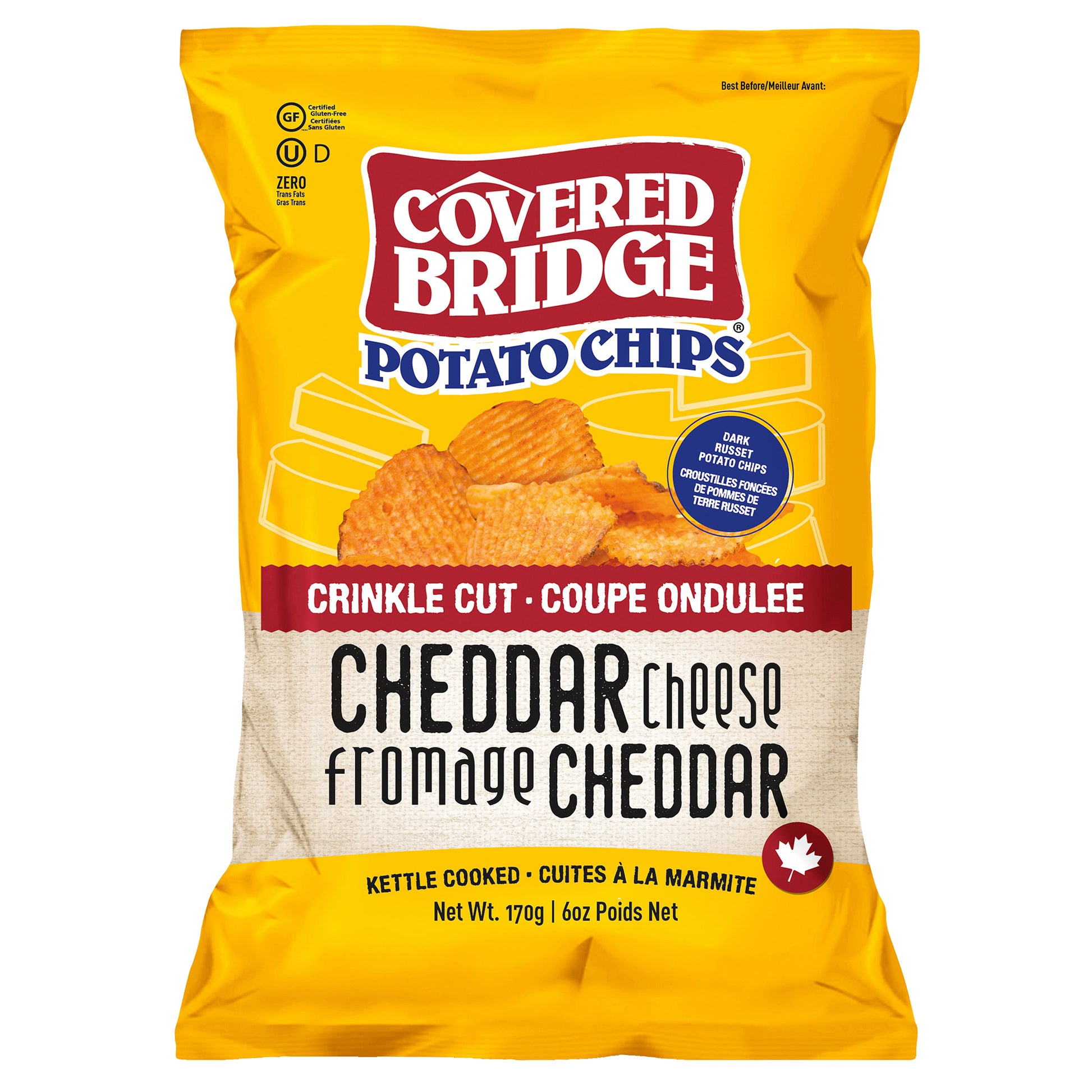 Covered Bridge - Potato Chips, Crinkle Cut Mixed Pack, 12 × 170 g - image 2