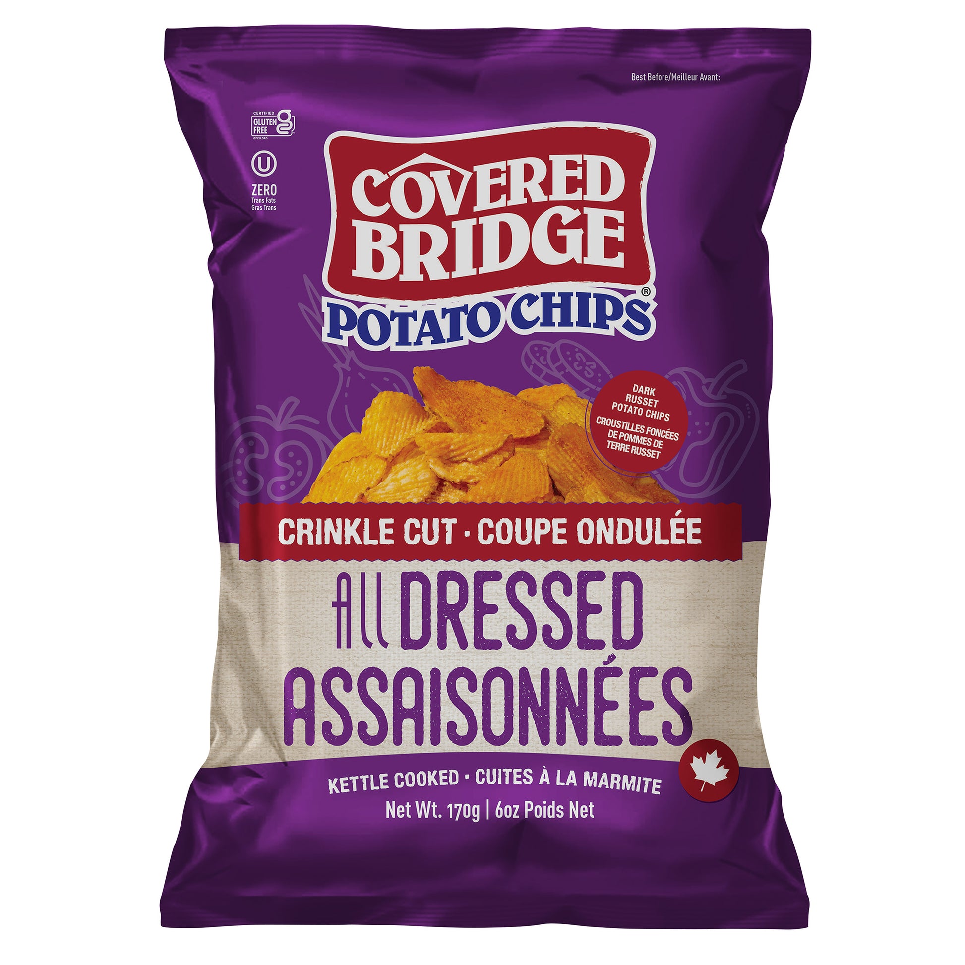 Covered Bridge - Potato Chips, Crinkle Cut Mixed Pack, 12 × 170 g - image 5