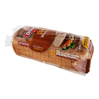 Dempster's 100% Whole Wheat Bread, 3 × 675 g - image 1