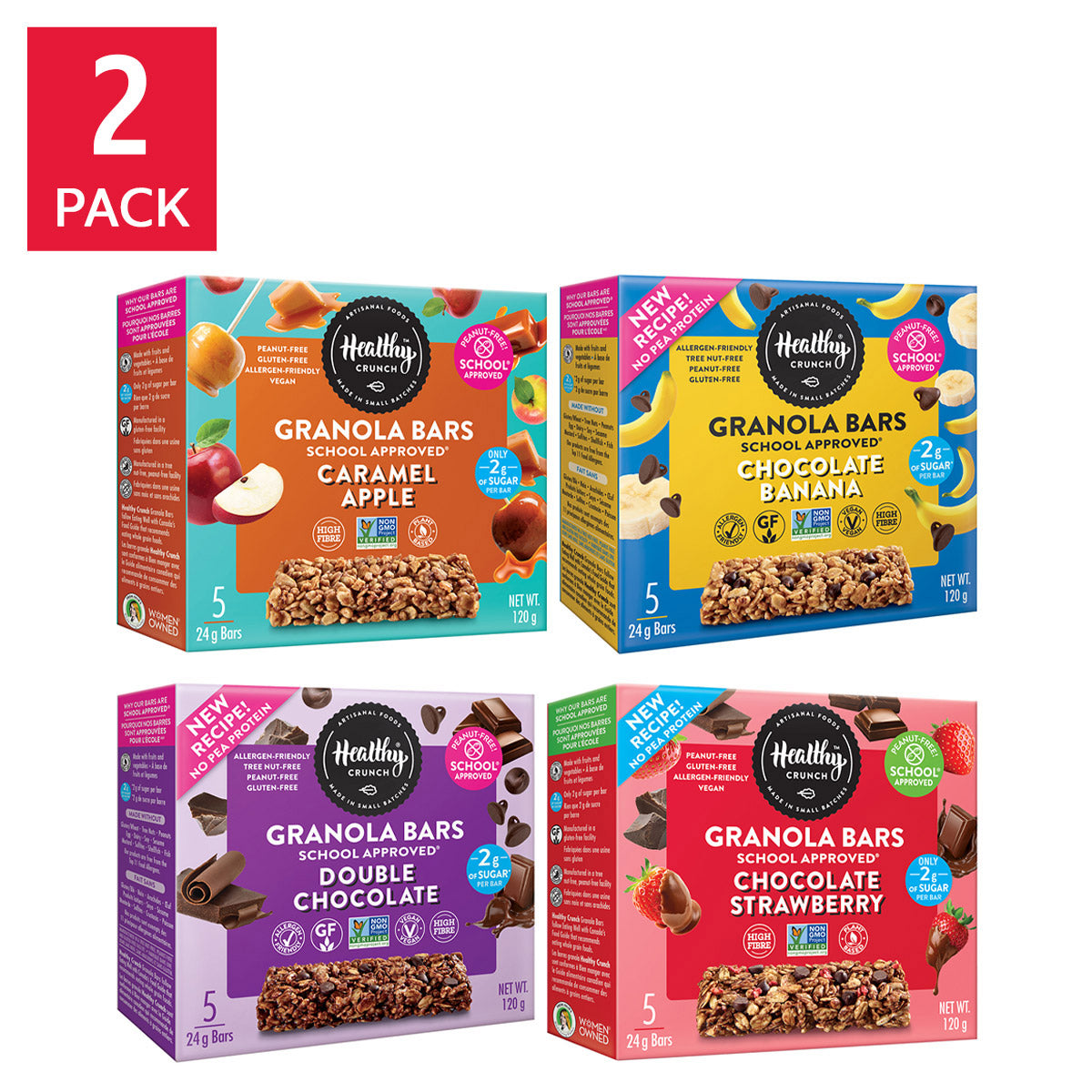 Healthy Crunch Granola Bars Variety Pack, 8 × 120 g - image 1