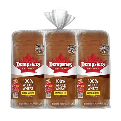 Dempster's 100% Whole Wheat Bread, 3 × 675 g - image 2