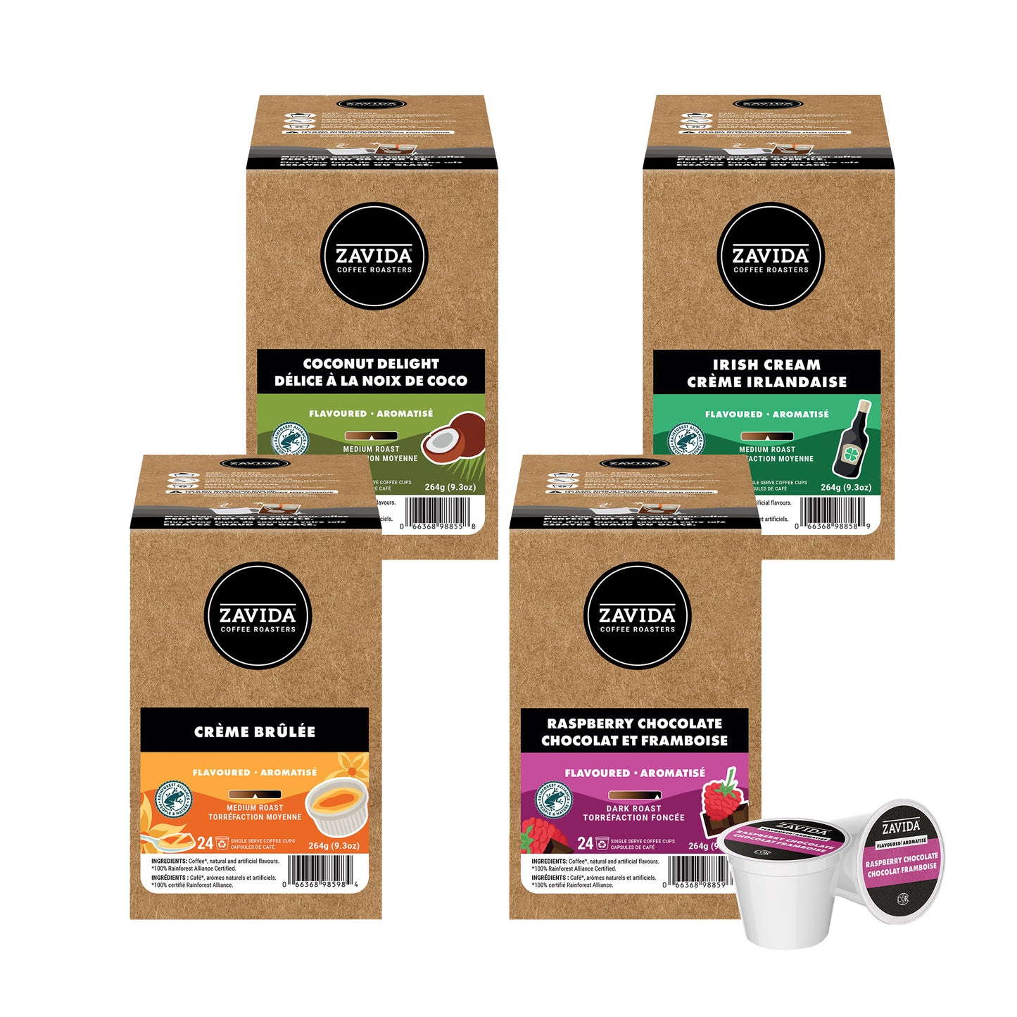 Zavida Dessert Tasters Variety Pack Coffee K-Cup Pods, 96- count - image 1