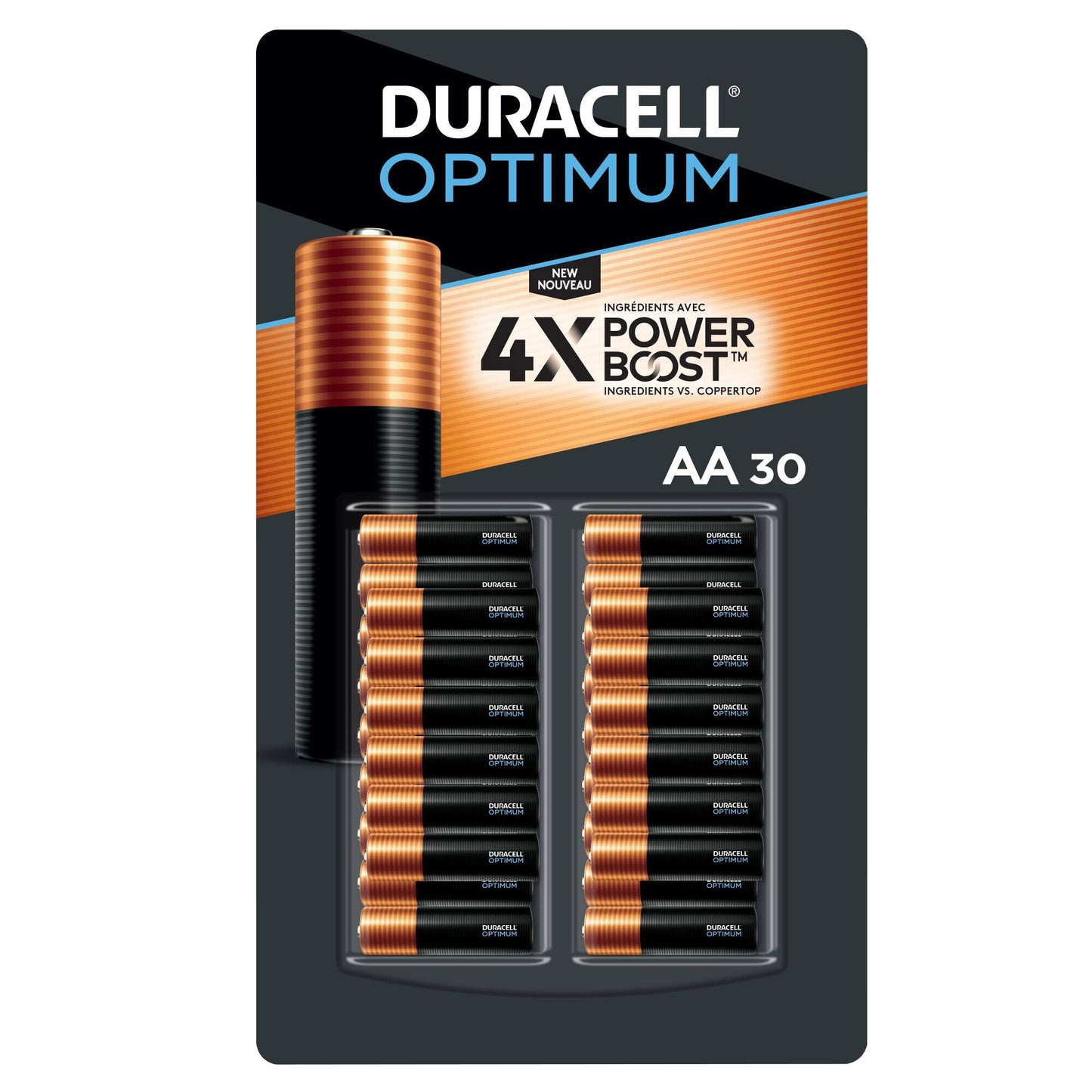 Duracell Optimum Power Boost AA Batteries, Pack of 30 - image 1