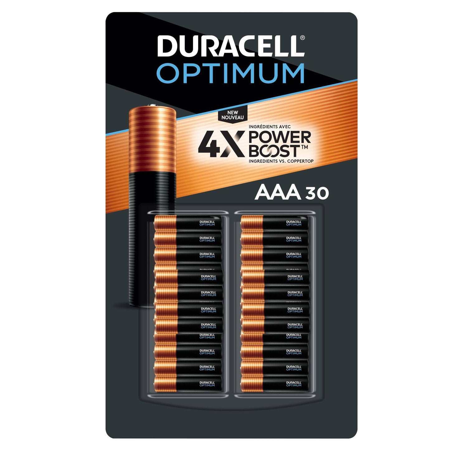 Duracell Optimum Power Boost AAA Batteries, Pack of 30 - image 1