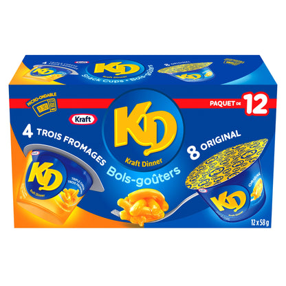 Kraft Dinner Macaroni & Cheese Snack Cups, 12 x 58 g - image 1