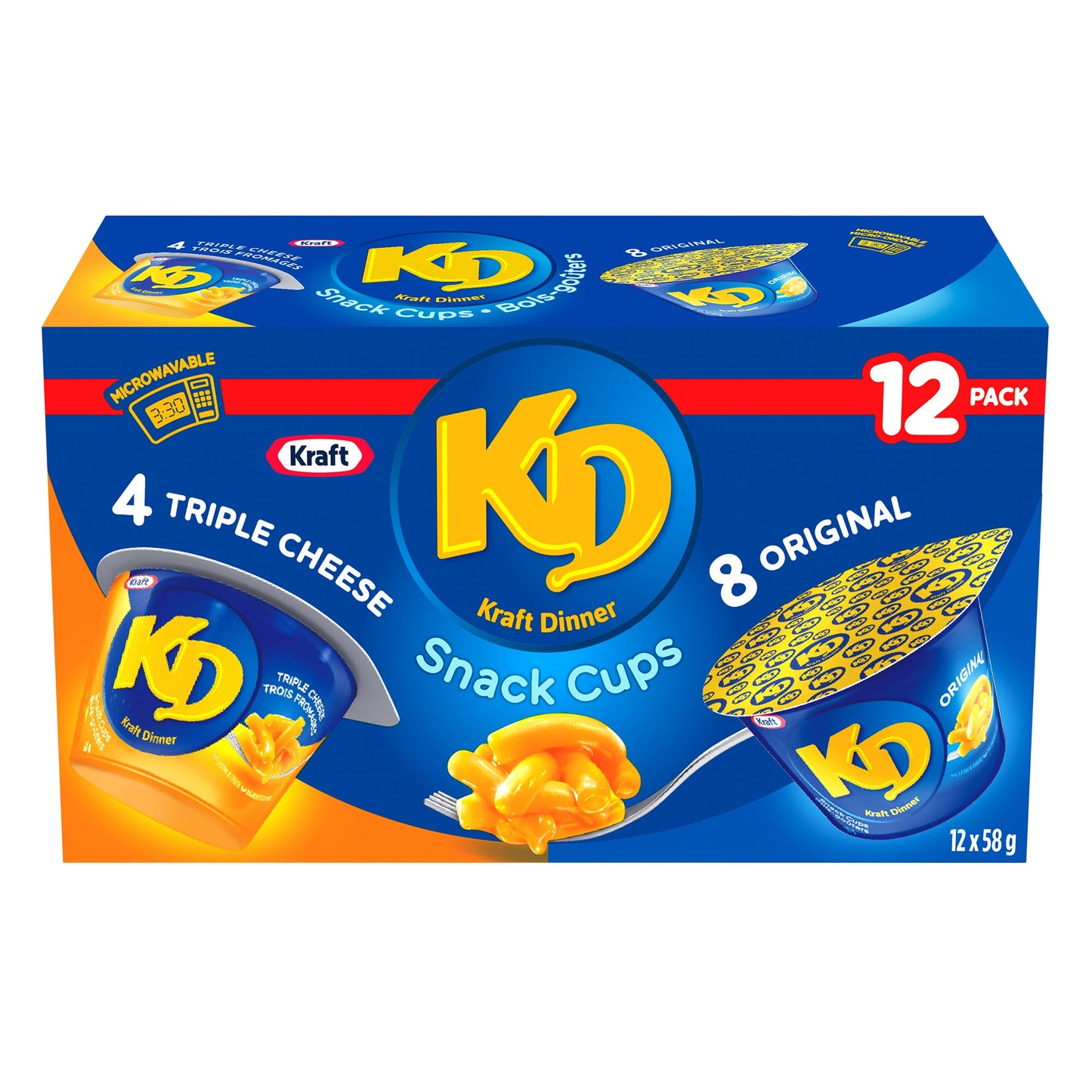 Kraft Dinner Macaroni & Cheese Snack Cups, 12 x 58 g - image 2