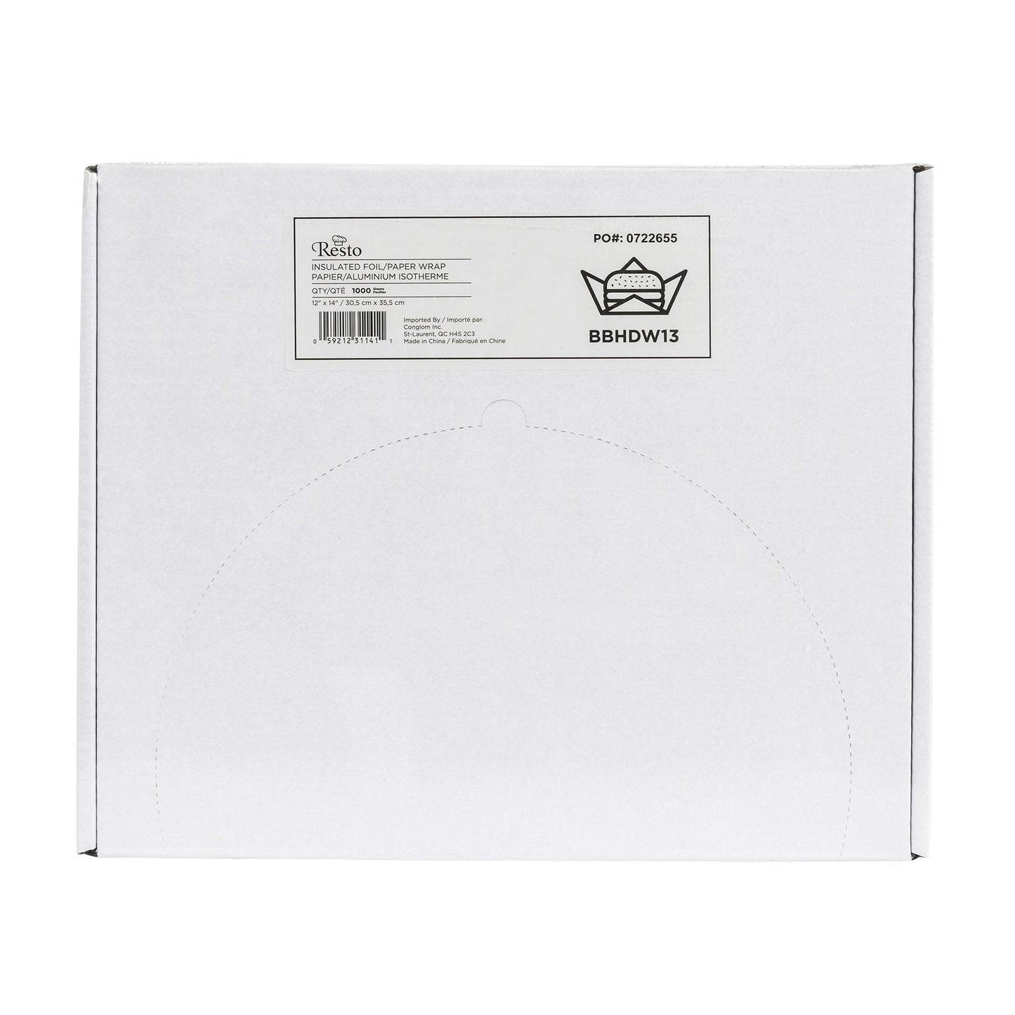 Resto Foil Paper Wraps, 12 in × 14 in.  Pack of 1,000 - image 3