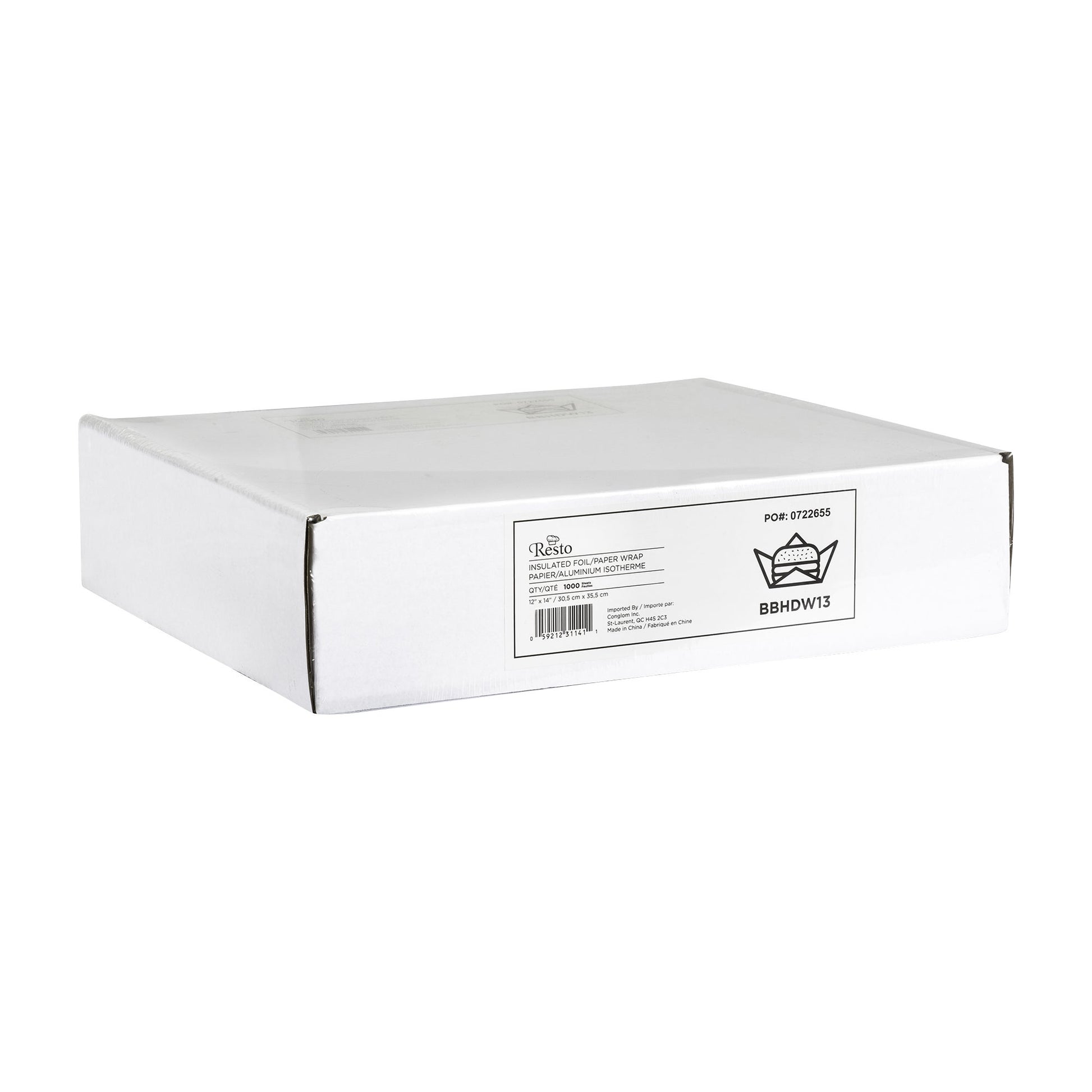 Resto Foil Paper Wraps, 12 in × 14 in.  Pack of 1,000 - image 2