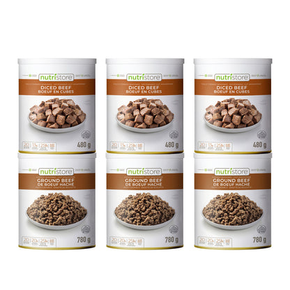 Nutristore Freeze Dried Beef Variety, 6 Cans - image 1