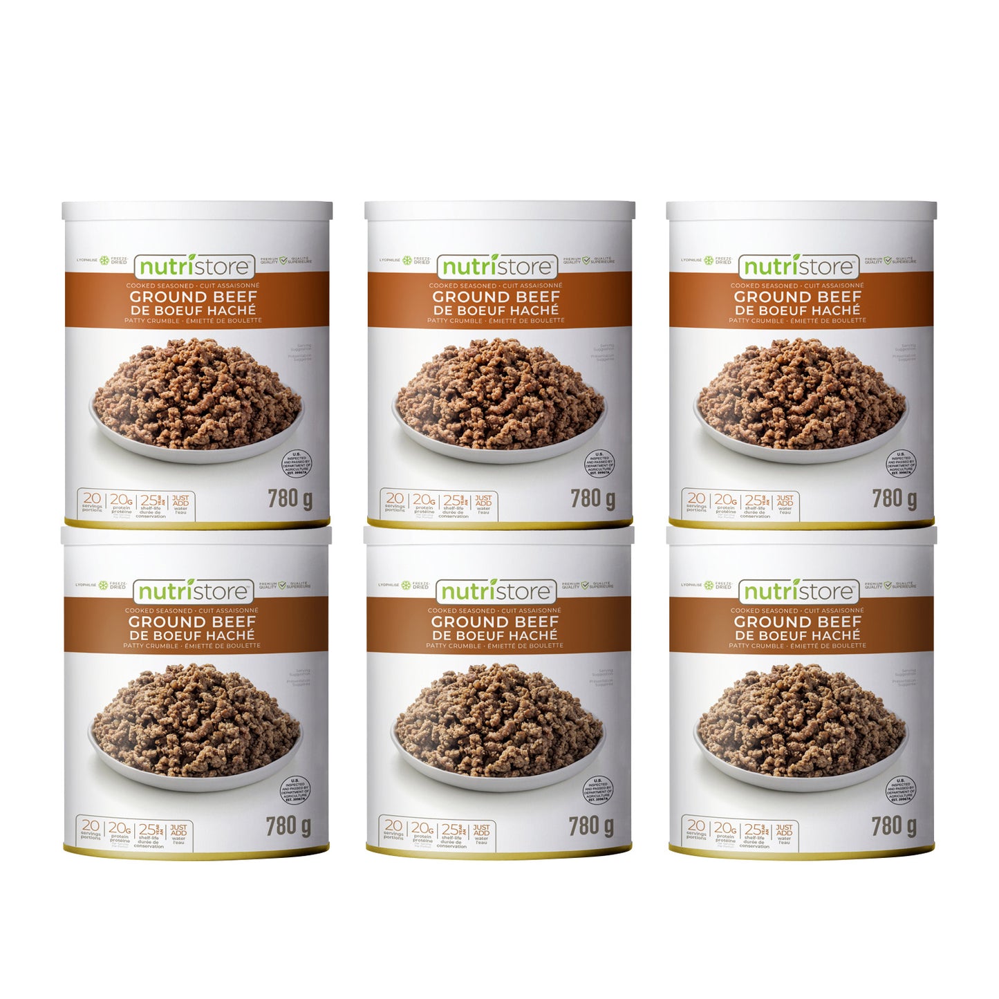 Nutristore Freeze Dried Ground Beef, 6 x 780 g - image 1