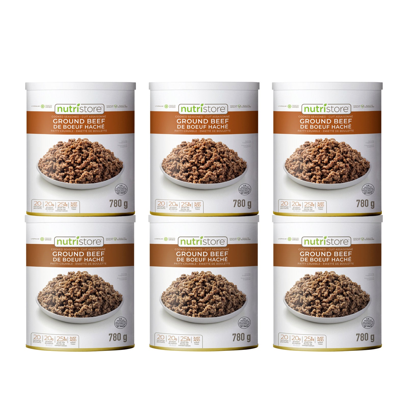 Nutristore Freeze Dried Ground Beef, 6 x 780 g - image 1