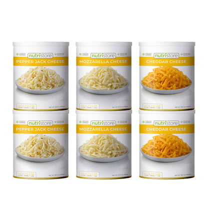 Nutristore Freeze Dried Cheese Variety, 6 Cans - image 1