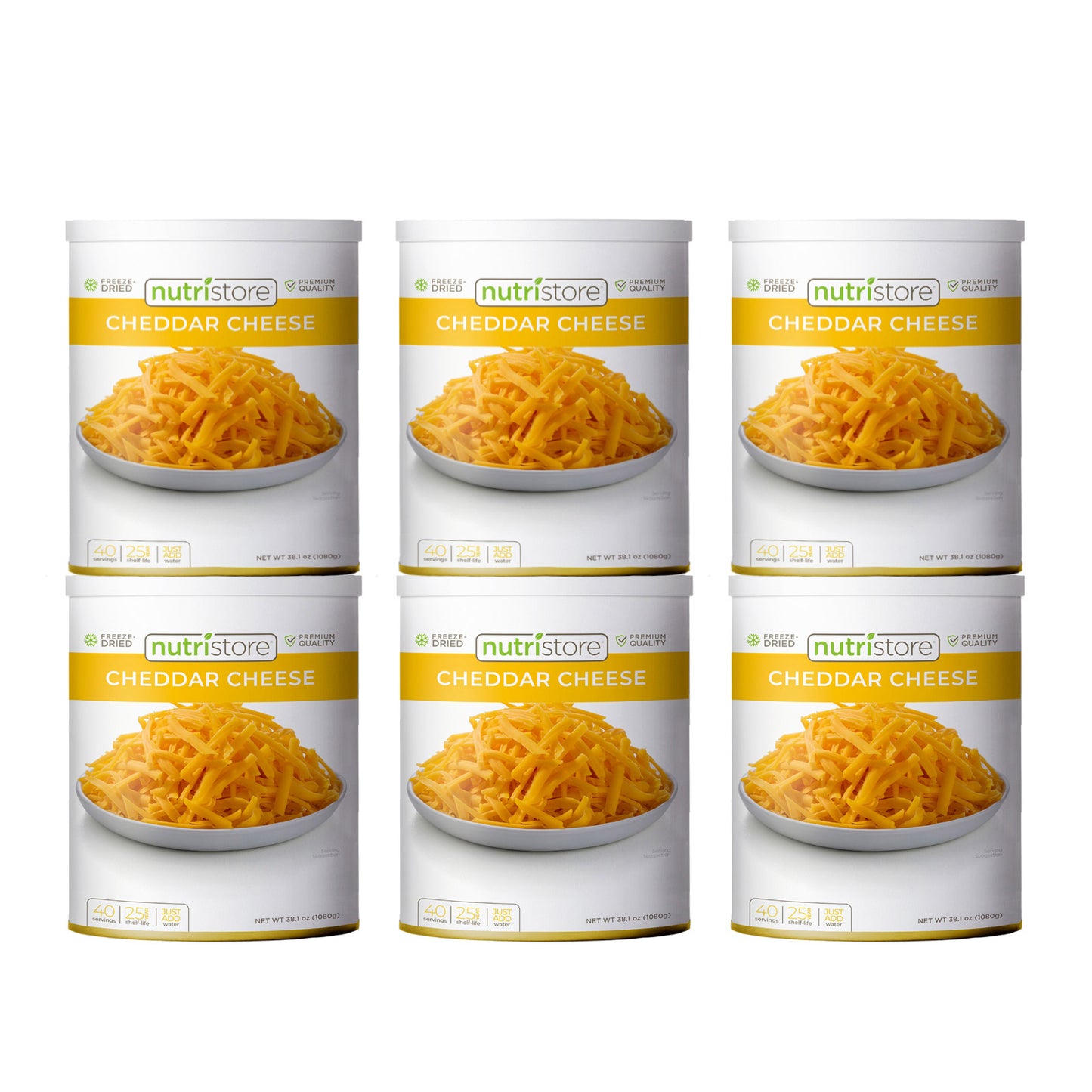 Nutristore Freeze Dried Cheddar Cheese, 6 x 1080 g - image 1