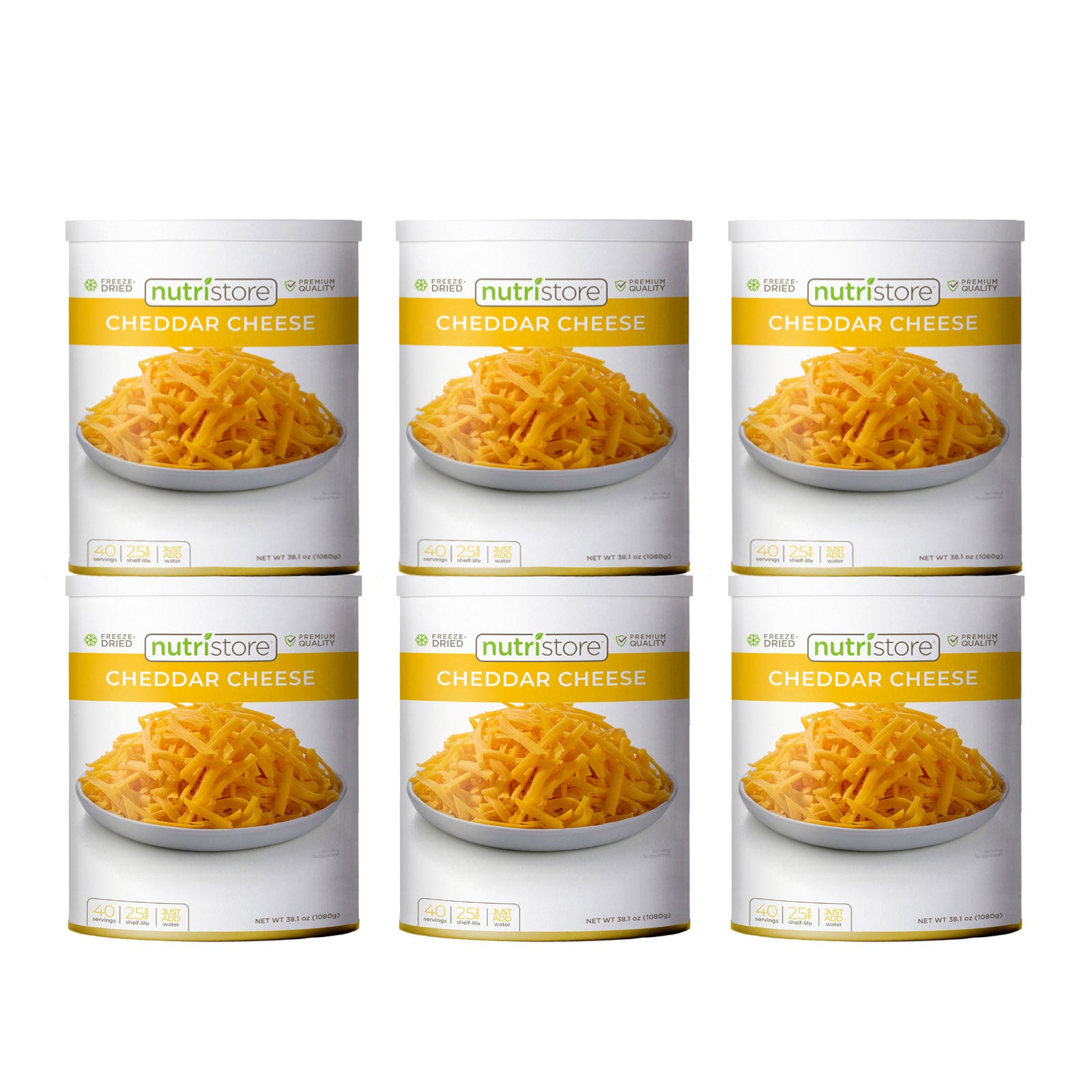 Nutristore Freeze Dried Cheddar Cheese, 6 x 1080 g - image 1