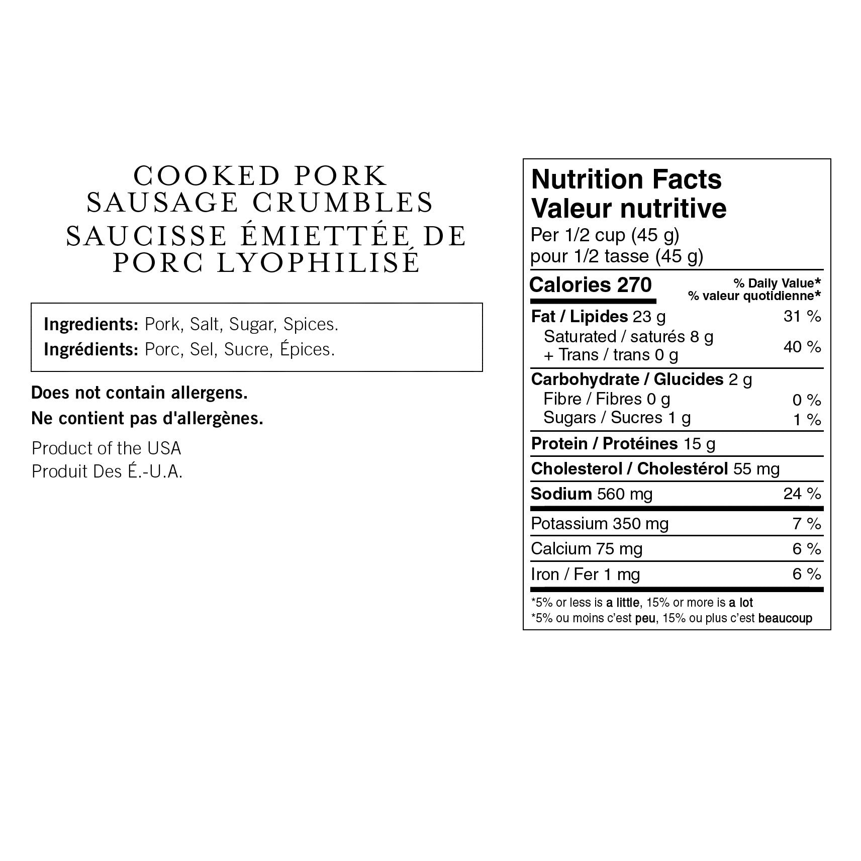 Nutristore Freeze Dried Sausage Crumbles, 6 x 990 g - image 3