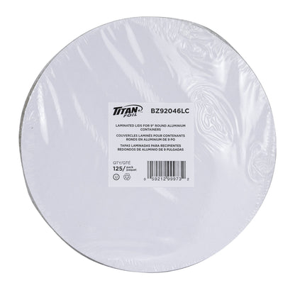 Titan Round Foil Lids for Aluminum Container, 23 cm (9 in), Pack of 500 - image 1