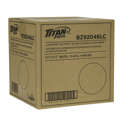 Titan Round Foil Lids for Aluminum Container, 23 cm (9 in), Pack of 500 - image 2