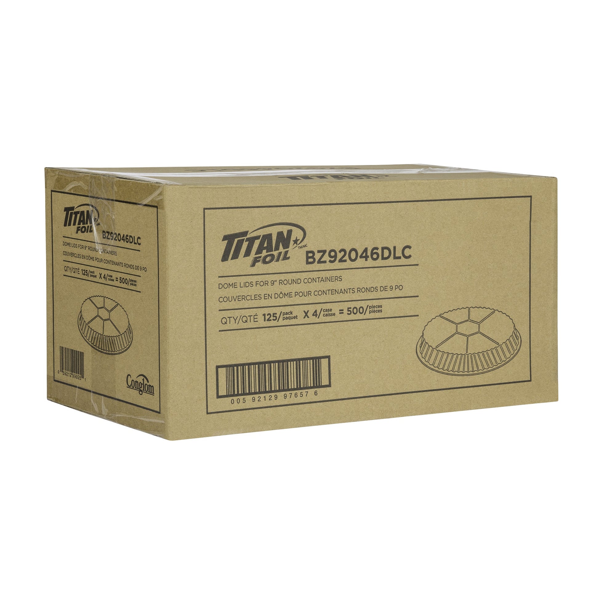 Titan Plastic Dome Lids for 9-in Round Aluminum Container, Pack of 500 - image 2
